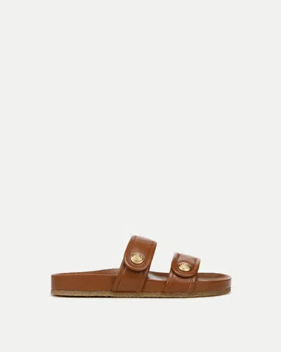 VERONICA BEARD PERCEY LEATHER SLIDE SANDAL