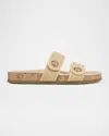 Veronica Beard Percey Slide Sandal In Natural