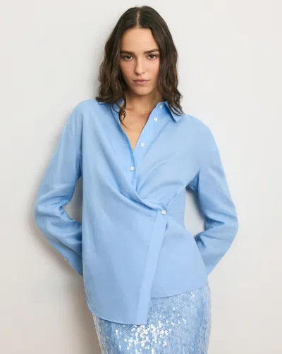 Veronica Beard Perezzi Button-down Shirt In Blue