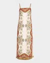 Veronica Beard Petra Print Maxi Dress In Dovered Multi
