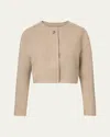 Veronica Beard Philips Cropped Jacket In Oatmeal Melange In Gray