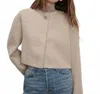 Veronica Beard Philips Cropped Jacket In Oatmeal Melange In Gray