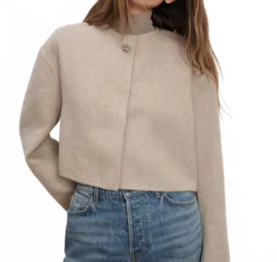 VERONICA BEARD PHILIPS CROPPED JACKET IN OATMEAL MELANGE