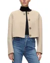 Veronica Beard Philips Crop Wool Blend Jacket In Neutral
