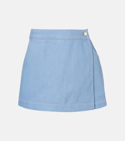 Veronica Beard Phineas Denim Skort In Blue