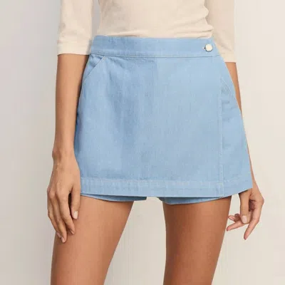 VERONICA BEARD PHINEAS HIGH RISE SKORT IN BLUE