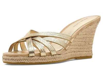 Veronica Beard Phylina Slide Sandals In Gold