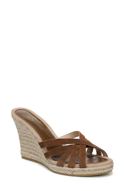 Veronica Beard Phylina Wedge Sandal In Brown