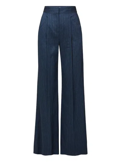 Veronica Beard Pinstripe Tailored Trousers In Blue