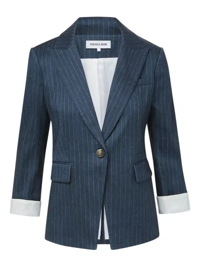 VERONICA BEARD PINSTRIPED SINGLE-BREASTED BLAZER