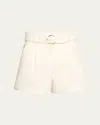 Veronica Beard Piper Belted Shorts In Off White