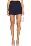Veronica Beard Piper Short In Marine In Blue