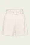Veronica Beard Piper Stretch-linen Short In Dove