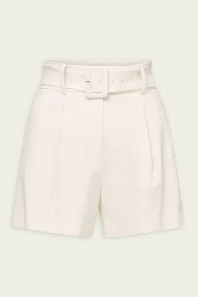 Veronica Beard Piper Stretch-linen Short In Dove