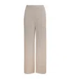 Veronica Beard Broderick Check-pattern Trousers In Nude
