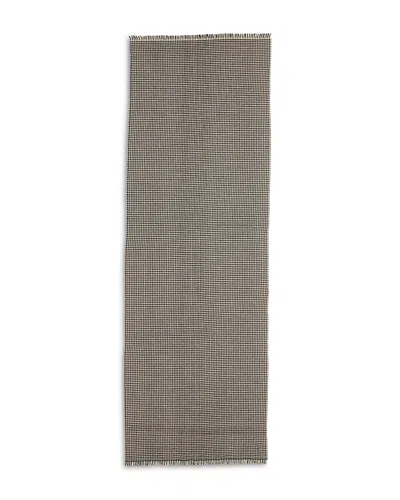 Veronica Beard Plaid Fringed Wool Scarf In Green