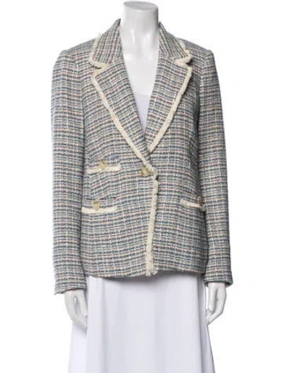 Pre-owned Veronica Beard Plaid Print Blazer