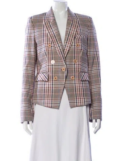 Pre-owned Veronica Beard Plaid Print Blazer