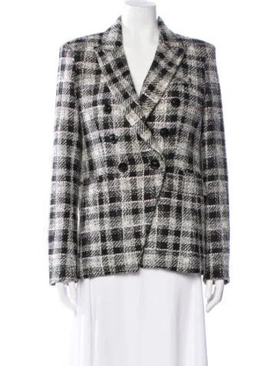Pre-owned Veronica Beard Plaid Print Blazer