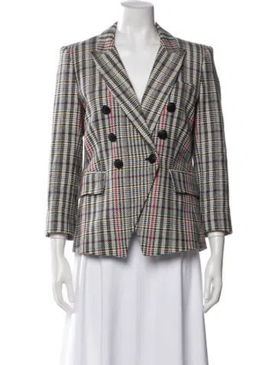 Pre-owned Veronica Beard Plaid Print Blazer
