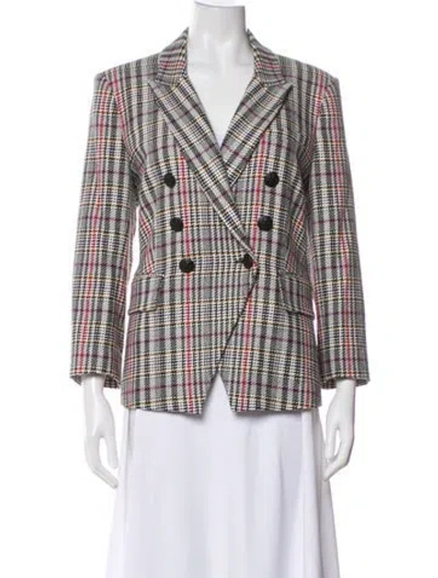 Pre-owned Veronica Beard Plaid Print Blazer