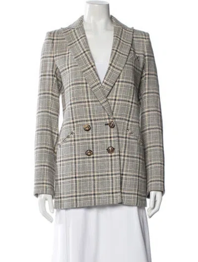 Pre-owned Veronica Beard Plaid Print Blazer