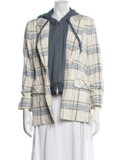 Pre-owned Veronica Beard Plaid Print Blazer