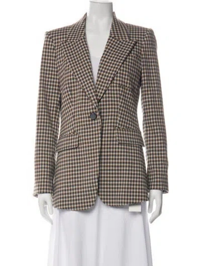 Pre-owned Veronica Beard Plaid Print Blazer