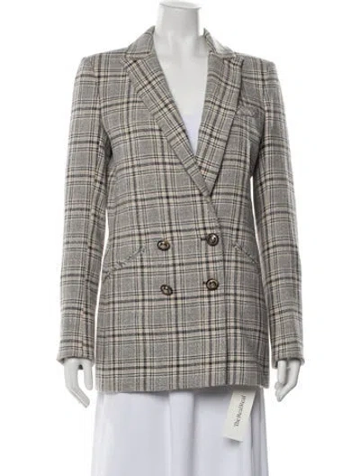 Pre-owned Veronica Beard Plaid Print Blazer