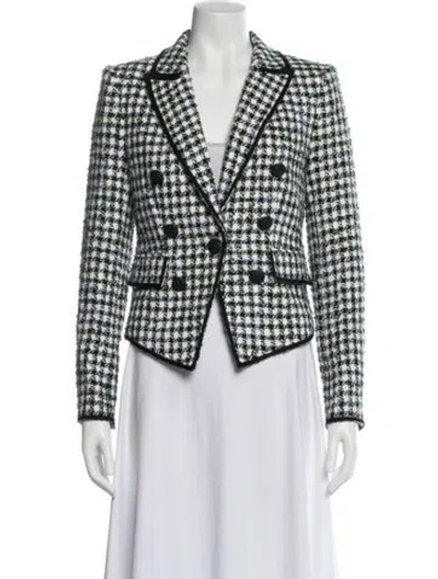 Pre-owned Veronica Beard Plaid Print Blazer In Multi