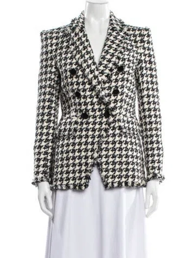 Pre-owned Veronica Beard Plaid Print Blazer In Multi