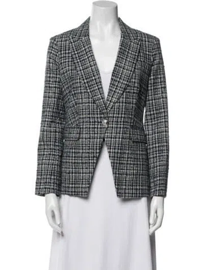 Pre-owned Veronica Beard Plaid Print Blazer In Multi