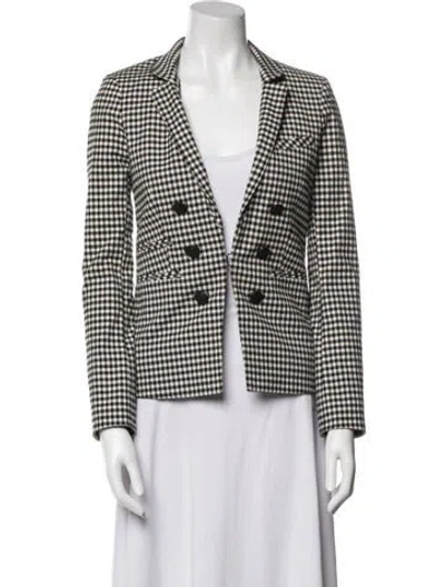 Pre-owned Veronica Beard Plaid Print Blazer In Multi