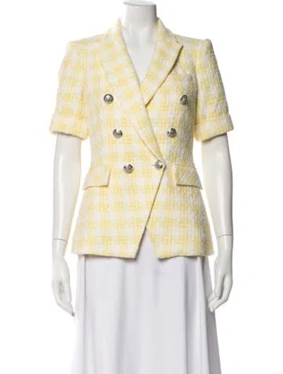 Pre-owned Veronica Beard Plaid Print Blazer In Multi