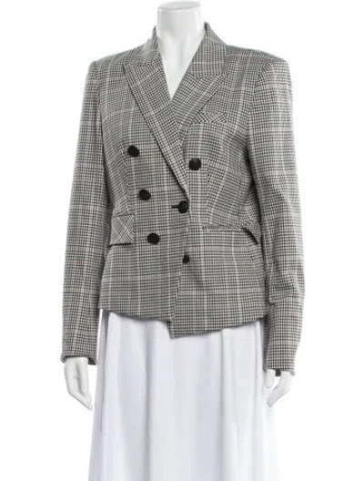 Pre-owned Veronica Beard Plaid Print Blazer In Multi