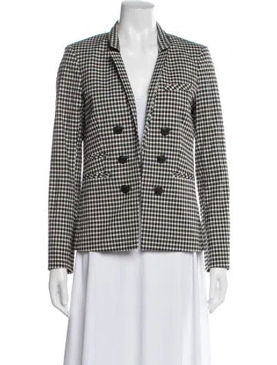 Pre-owned Veronica Beard Plaid Print Blazer In Multi