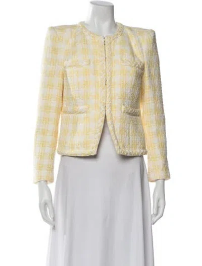 Pre-owned Veronica Beard Plaid Print Blazer In Multi