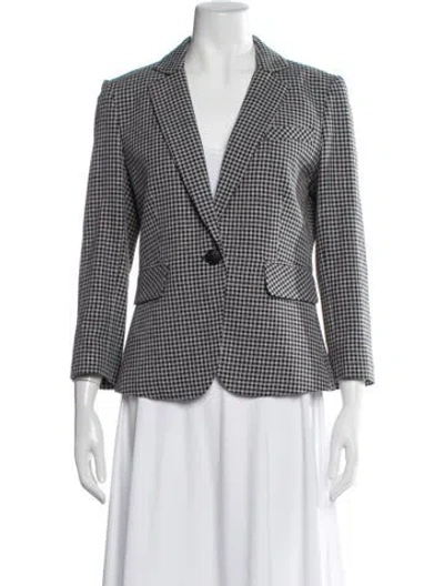Pre-owned Veronica Beard Plaid Print Blazer In Multi