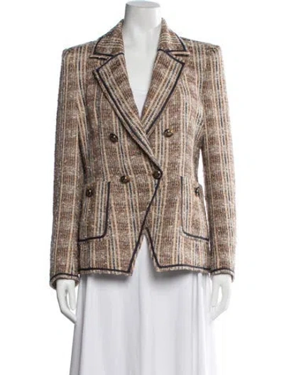 Pre-owned Veronica Beard Plaid Print Blazer In Multicolor