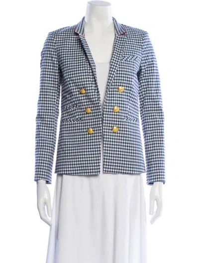 Pre-owned Veronica Beard Plaid Print Blazer In Neutral