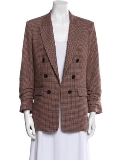 Pre-owned Veronica Beard Plaid Print Blazer In Neutral