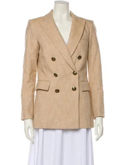 Pre-owned Veronica Beard Plaid Print Blazer In Neutral