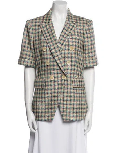 Pre-owned Veronica Beard Plaid Print Blazer W/ Tags