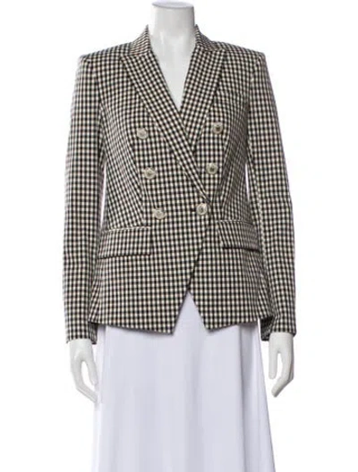 Pre-owned Veronica Beard Plaid Print Blazer W/ Tags In Black