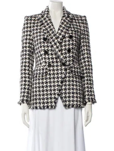 Pre-owned Veronica Beard Plaid Print Blazer W/ Tags In Black