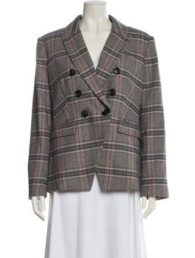 Pre-owned Veronica Beard Plaid Print Blazer W/ Tags In Multi
