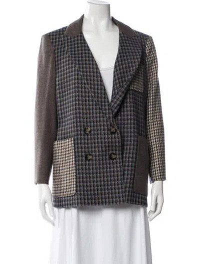 Pre-owned Veronica Beard Plaid Print Blazer W/ Tags In Multi