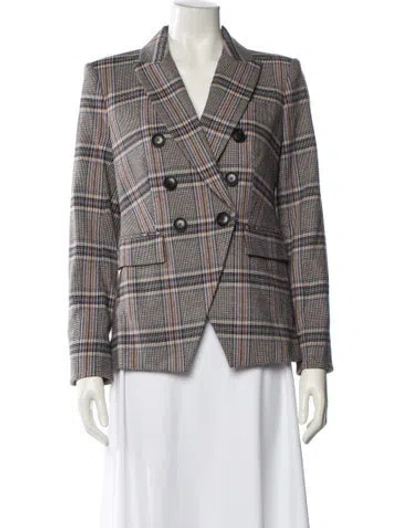 Pre-owned Veronica Beard Plaid Print Blazer W/ Tags In Neutral