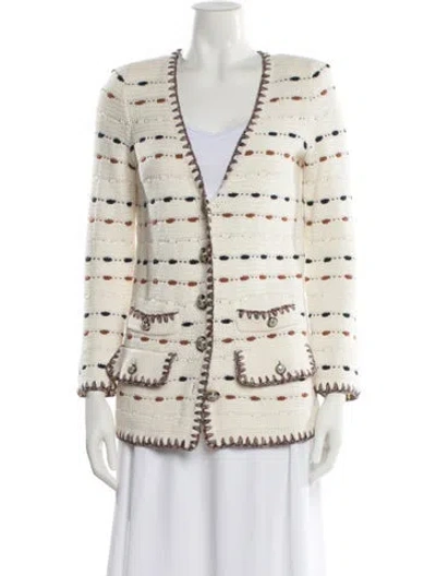 Pre-owned Veronica Beard Plaid Print Blazer W/ Tags In Neutral