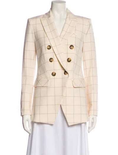 Pre-owned Veronica Beard Plaid Print Blazer W/ Tags In Neutral